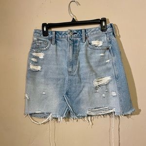 Abercrombie light wash jean skirt